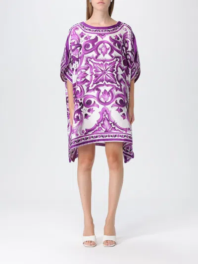 DOLCE & GABBANA DRESS DOLCE & GABBANA WOMAN COLOR VIOLET,H20338019