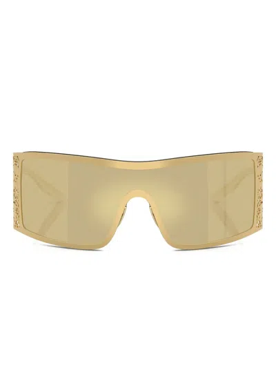 Dolce & Gabbana Wraparound-frame Sunglasses In Neutral
