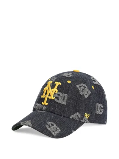 Dolce & Gabbana Dolce&gabbana X '47 New York Mets Baseball Cap In Denim Logo Denim In Pattern
