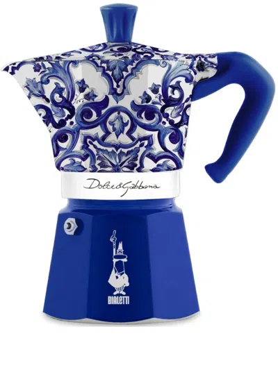 Dolce & Gabbana X Bialetti Meidum Moka Express Coffee Maker (130ml) In Blue