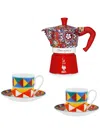 Dolce & Gabbana X Bialetti Moka Express Coffee Maker And Espresso Cups (set Of Two) In White