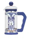 Dolce & Gabbana X Bialetti Small Carretto-print French Coffee Press In Blue