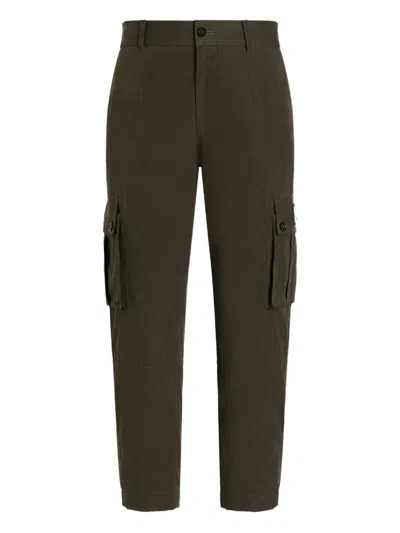 Dolce & Gabbana X Faille Pocket Cargo Pants In Brown