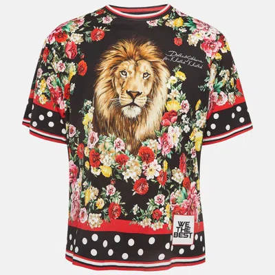 Pre-owned Dolce & Gabbana X Khaled Multicolor Print Cotton T-shirt L