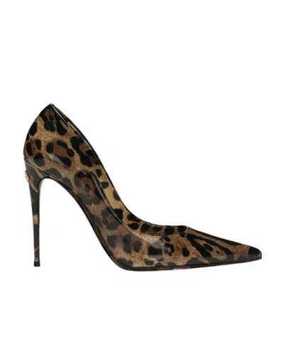 DOLCE & GABBANA DOLCE  GABBANA LEOPARD PRINT POINTED-TOE PUMPS