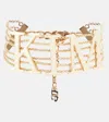 Dolce & Gabbana X Kim Embellished Chain Necklace In Gold