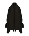 Dolce & Gabbana Dolce  Gabbana X Kim Georgette Bow Detailed Cape In Black