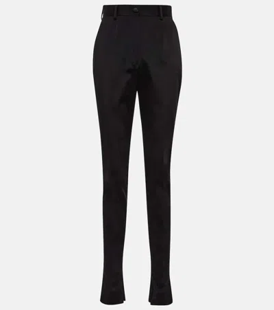 Dolce & Gabbana X Kim High-rise Slim Pants In Nero