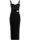Dolce & Gabbana X Kim Kardashian Bustier Midi Dress In Black