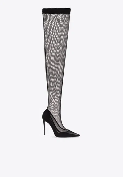 Dolce & Gabbana Kim 105mm Boots In Black