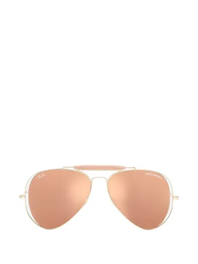 Dolce & Gabbana X Ray-ban Aviator-frame Sunglasses In Gold