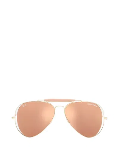 Dolce & Gabbana X Ray-ban Aviator-frame Sunglasses In Gold