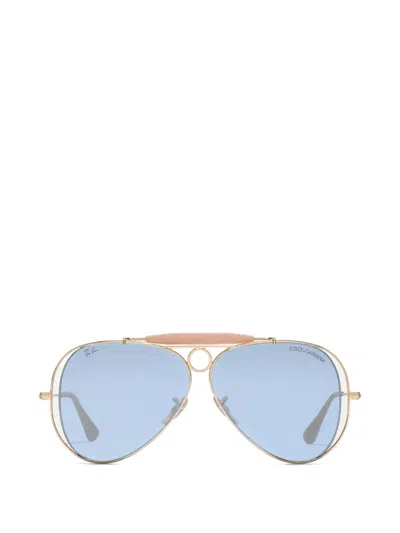 Dolce & Gabbana X Ray-ban Aviator-frame Sunglasses In Gray