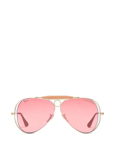 Dolce & Gabbana X Ray-ban Double-frame Pilot Sunglasses In Pink