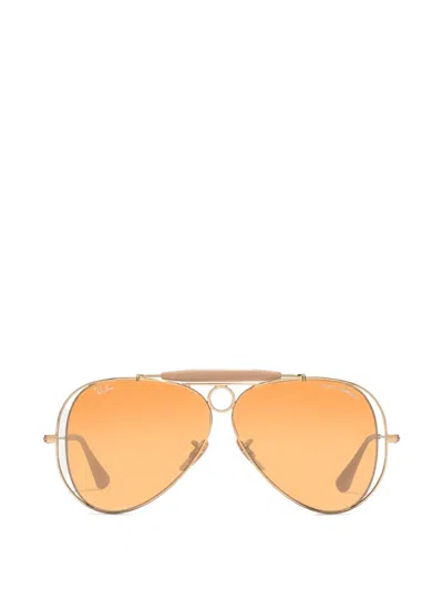 Dolce & Gabbana X Ray-ban Pilot-frame Sunglasses In Gold