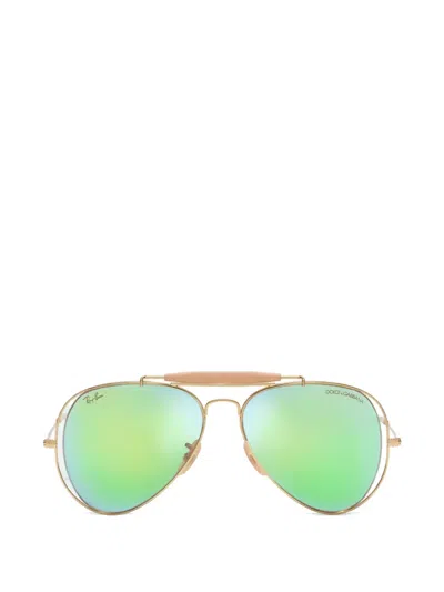 Dolce & Gabbana X Ray‑ban Pilot-frame Sunglasses In Gray