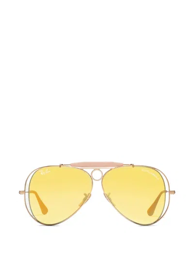 Dolce & Gabbana X Ray‑ban Pilot-frame Sunglasses In Yellow