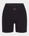 Dolce & Gabbana X Skims Cotton Jersey Boxers In Onyx