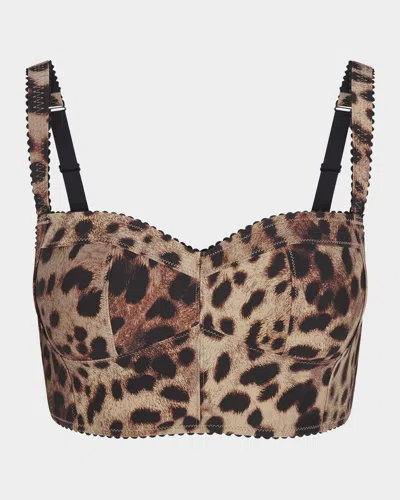 Dolce & Gabbana X Skims Skims Body Bustier In Leopard