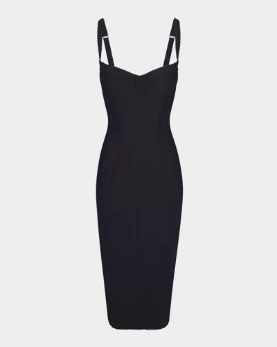 Dolce & Gabbana X Skims Skims Body Dress In Onyx