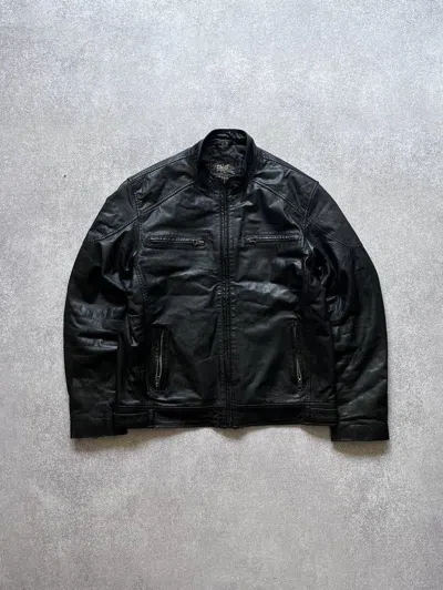 Pre-owned Dolce Gabbana X Vintage Dolce&gabbana Leather Jacket M In Black
