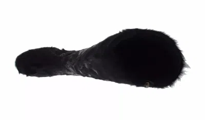 Dolce & Gabbana Xiangao Fur Leather Boot In Black