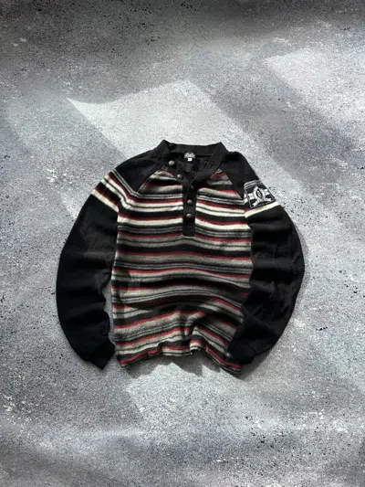 Pre-owned Dolce & Gabbana Y2k Dolce Gabbana Sweater Striped Yachting Luxury 00's In Black