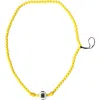 Dolce & Gabbana Yellow Beaded Chain Dg Logo Charm Accessory Women's Necklace