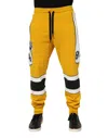 Dolce & Gabbana Yellow Cotton Drawstring Jogger Pants In Yellow