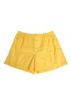 Dolce & Gabbana Yellow Cotton Elastic Waistband Short Swimwear In Yellow