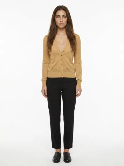 Dolce & Gabbana Yellow Cotton Women's Cardigan In Neutral