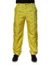 Dolce & Gabbana Yellow Dg Monogram Polyester Straight Pants In Yellow