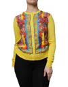 Dolce & Gabbana Yellow Floral Long Sleeves Cardigan Women's Sweater In Multi