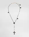 Dolce & Gabbana Tradition Rosary In Yellow Gold With Black Sapphires Gold Female Onesize In Gold