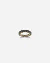 Dolce & Gabbana Sicily Ring In Yellow Gold And Black Sapphires In Gold