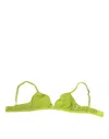Dolce & Gabbana Yellow Green Nylon Soft Cup Brassiere  Underwear In Green