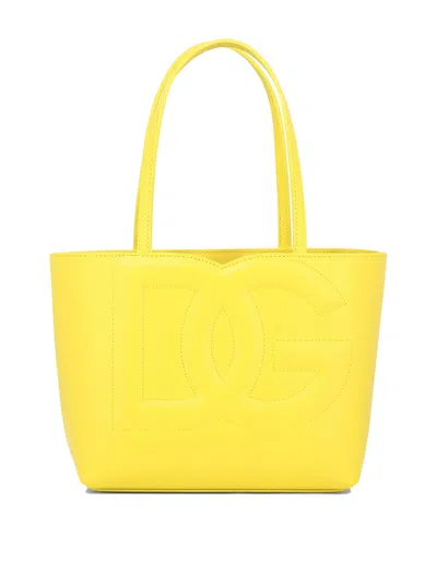 Dolce & Gabbana Yellow Leather Shoulder Bag For Women