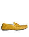 Dolce & Gabbana Yellow Exotic Leather Loafers Slip On Shoes