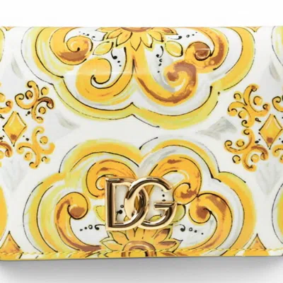 Pre-owned Dolce & Gabbana Yellow Leather Wallet (bi-fold) ()