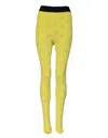 Dolce & Gabbana Yellow Logo Slim Fit Leggings Pants In Yellow