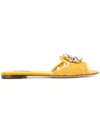 Dolce & Gabbana Women Rainbow Flat Ciabattina Sandalo In Yellow