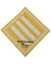 Dolce & Gabbana Yellow Portocervo Cotton Shawl Wrap Scarf