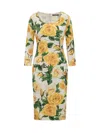 Dolce & Gabbana Floral Silk-blend Midi Dress