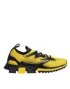Dolce & Gabbana Yellow Sorrento Sport Stretch Sneakers Shoes