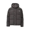 Dolce & Gabbana Ylon Twill Down Jacket With Logo Plate In Black