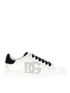 Dolce & Gabbana 'portofino Light' White Sneakers With Perforated Logo On The Side And Logo Patch On The Tongue