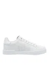 Dolce & Gabbana Women Portofino Low-top Leather Sneakers With Lateral Monogram
