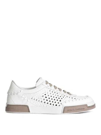 Dolce & Gabbana Sneaker Portofino Yacht White In Animal Print