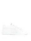 Dolce & Gabbana Women Portofino Low-top Leather Sneakers With Lateral Monogram In White