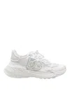 Dolce & Gabbana Fabric And Leather Sneakers With Chunky Sole In White